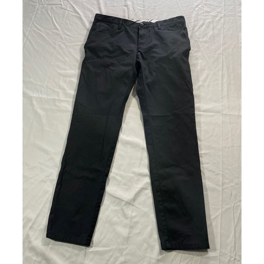 Alberto Slim Fit Black Golf Chino Pants Business Cotton Men's Size 29X30